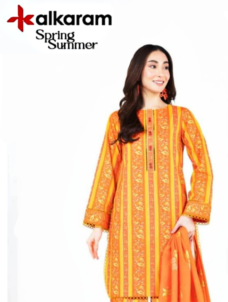 Alkaram Premium Printed Lawn 3pc