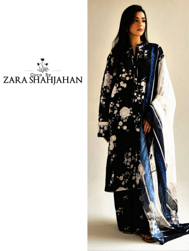 Zara Shahjahan Printed Lawn 3pc