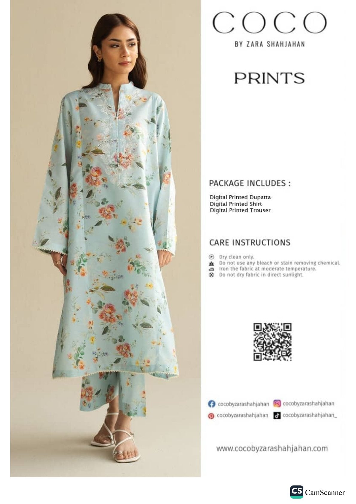 Coco print by Zara Shahjahan Lawn 3pc | Printed