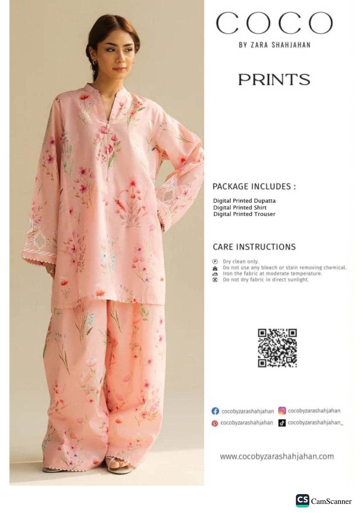 Coco print by Zara Shahjahan Lawn 3pc | Printed