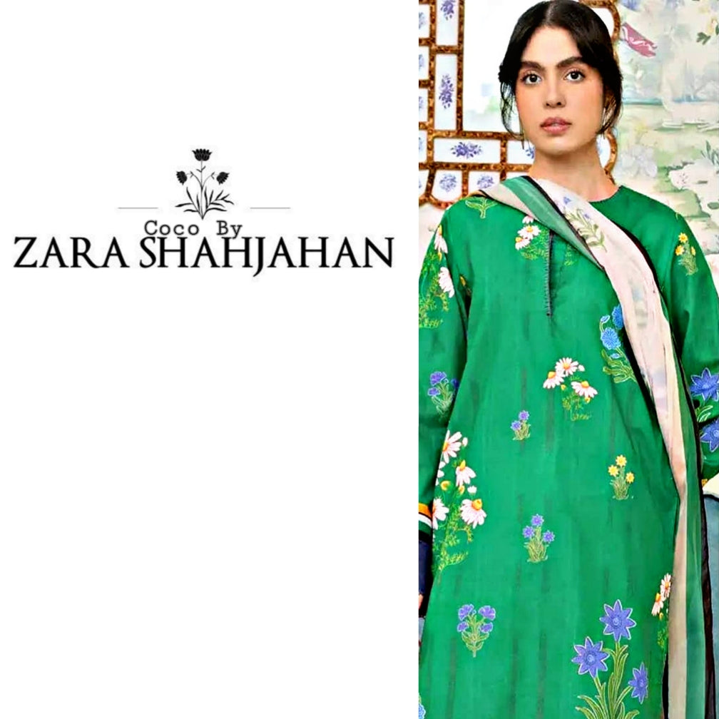 Zara Shahjahan Printed Lawn 3pc