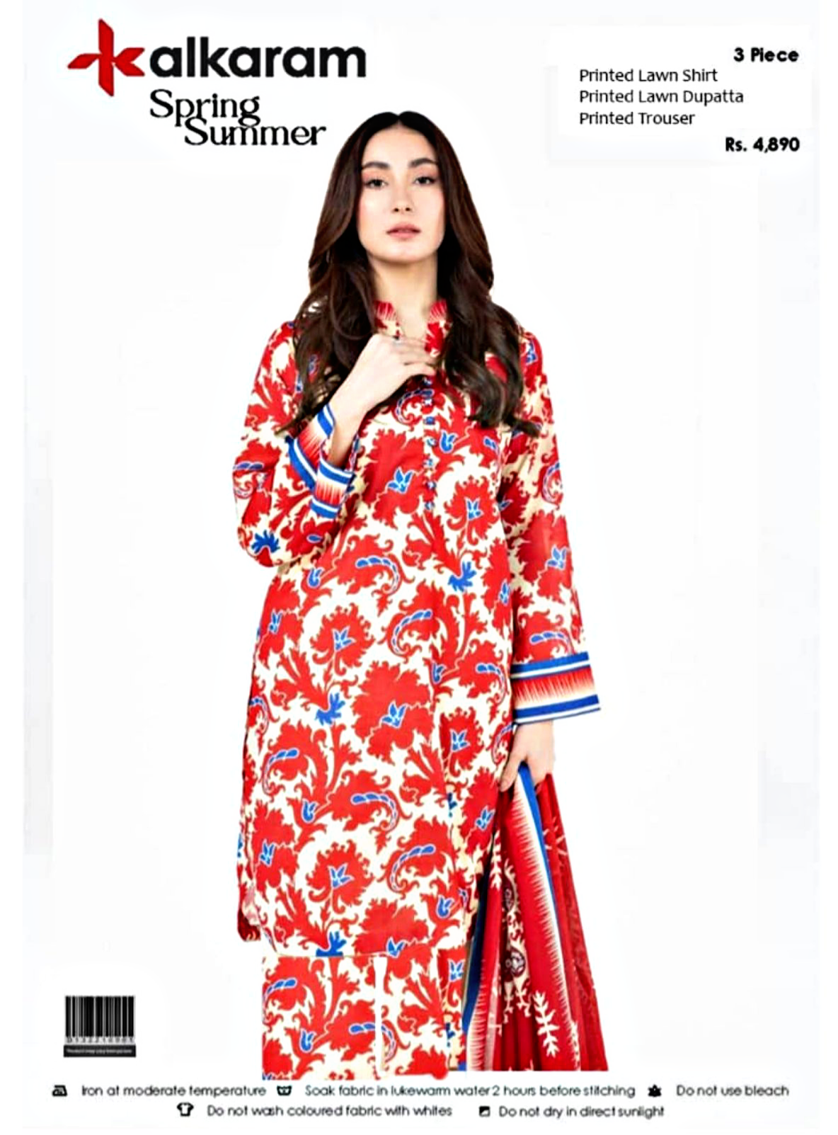Alkaram Premium Printed Lawn 3pc