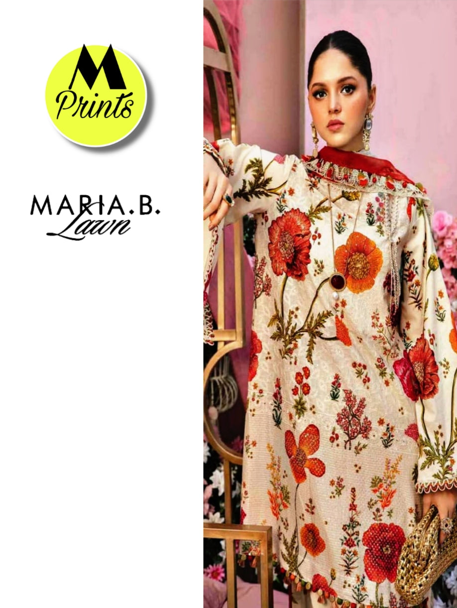 M PRINTS LAWN 3PC BY MARIA B