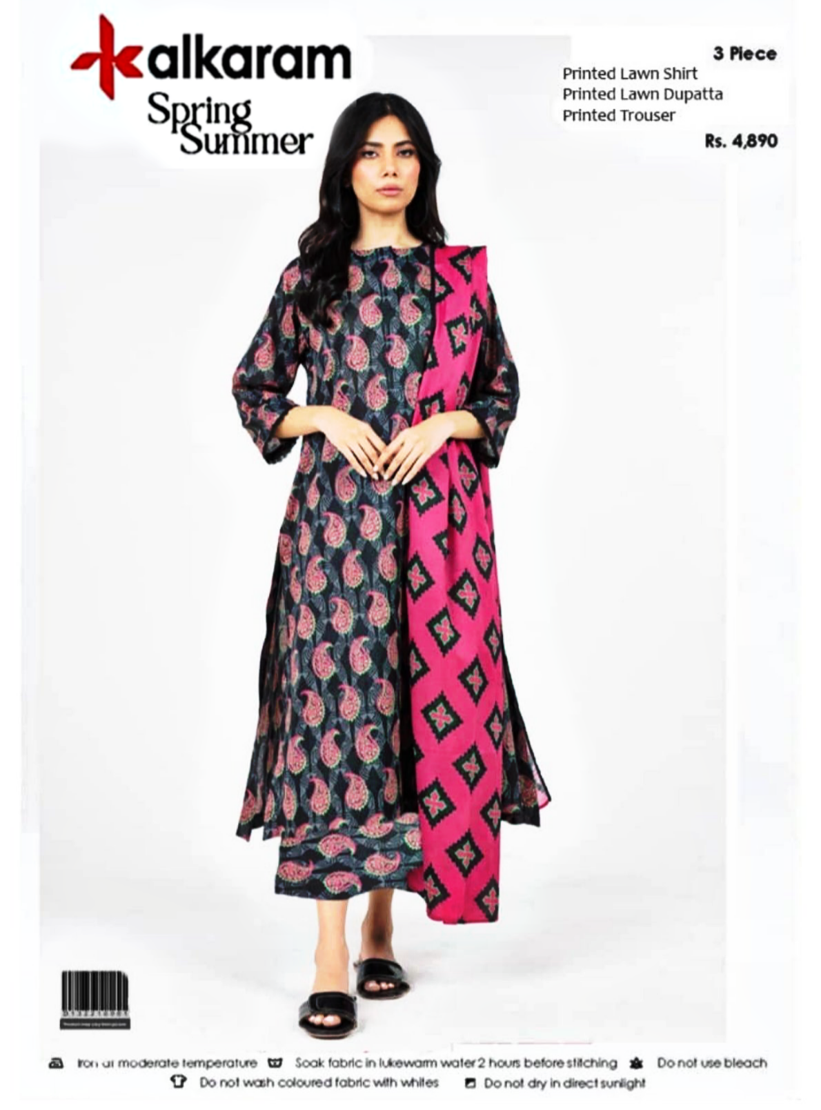 Alkaram Premium Printed Lawn 3pc