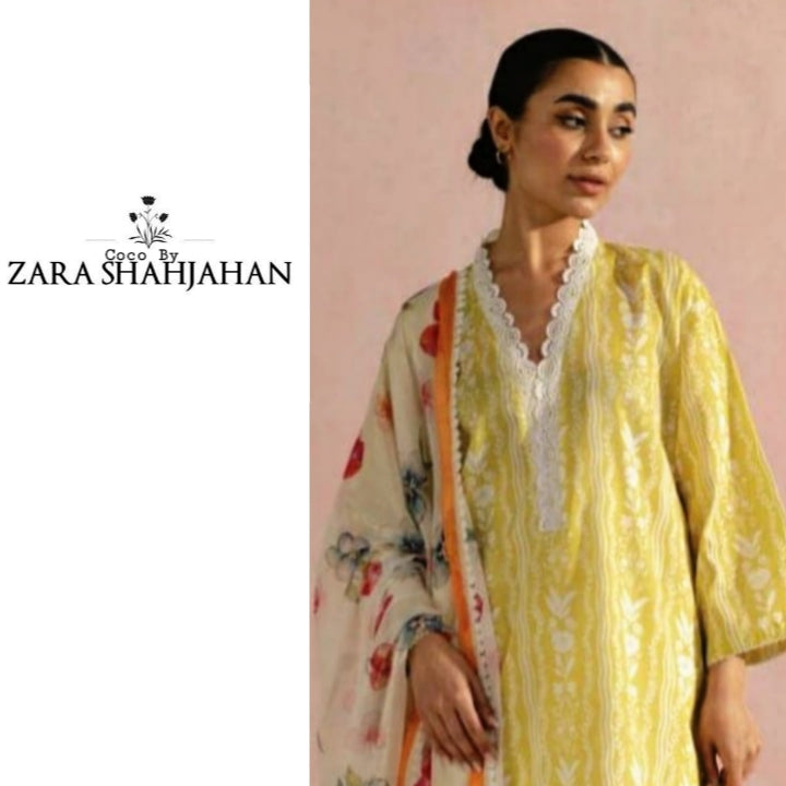 Zara Shahjahan Printed Lawn 3pc