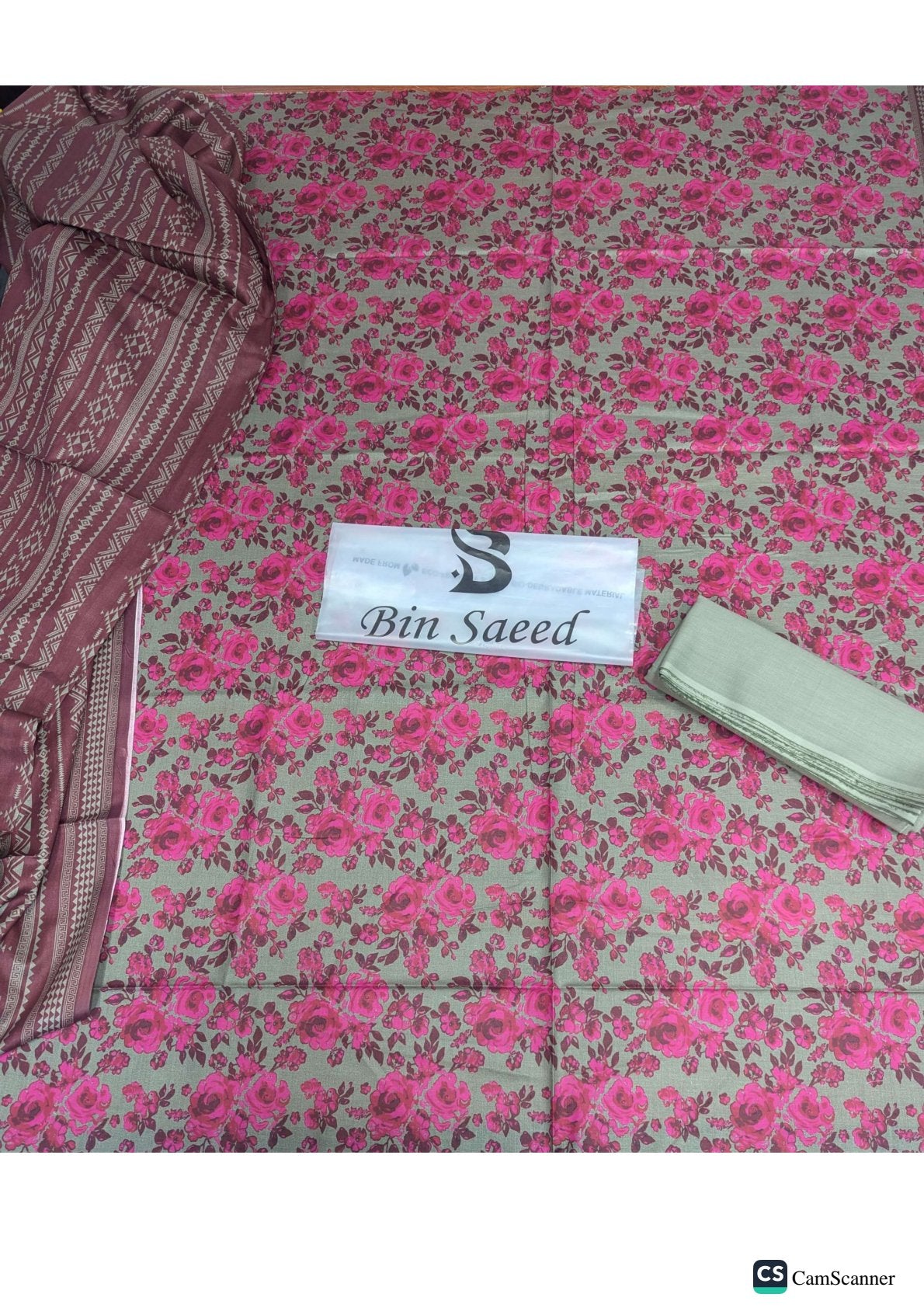 BIN SAEED BRAND (LAWN) 3 piece (2025)
