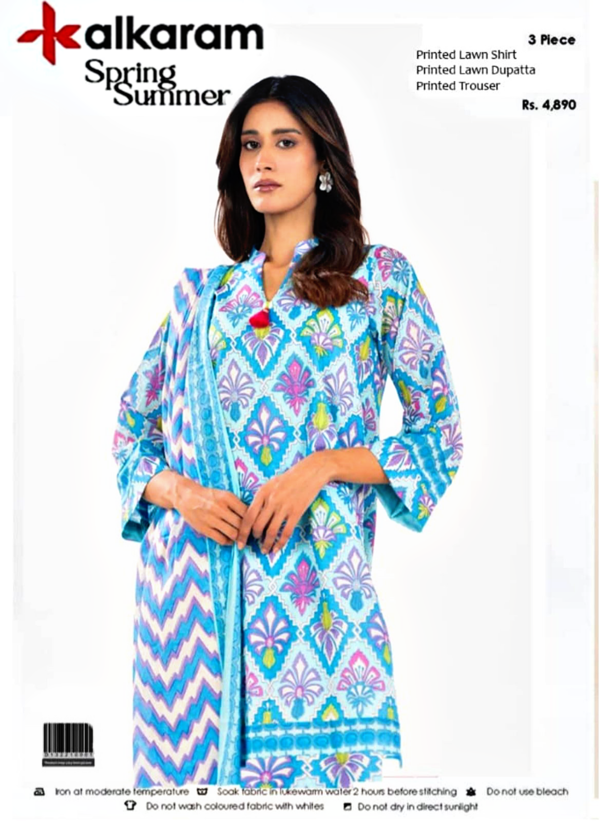 Alkaram Premium Printed Lawn 3pc