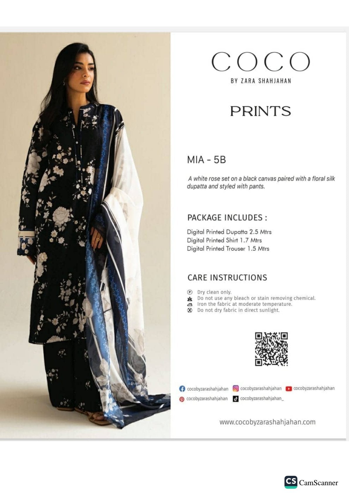 Coco print by Zara Shahjahan Lawn 3pc | Printed