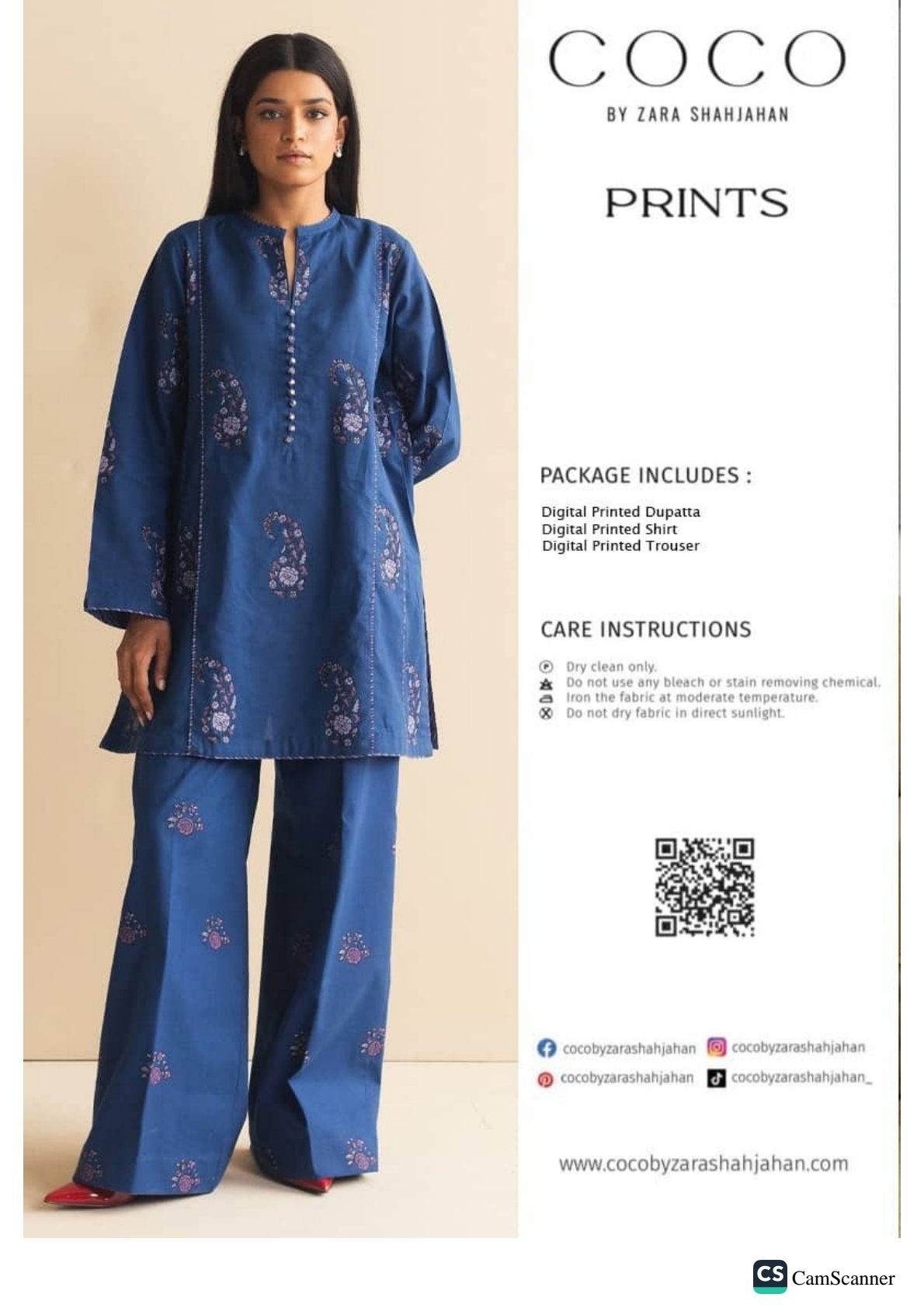 Coco print by Zara Shahjahan Lawn 3pc | Printed