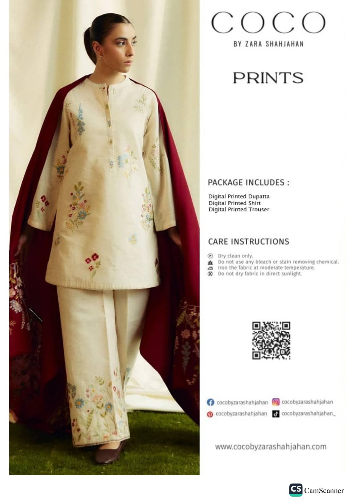 Coco print by Zara Shahjahan Lawn 3pc | Printed