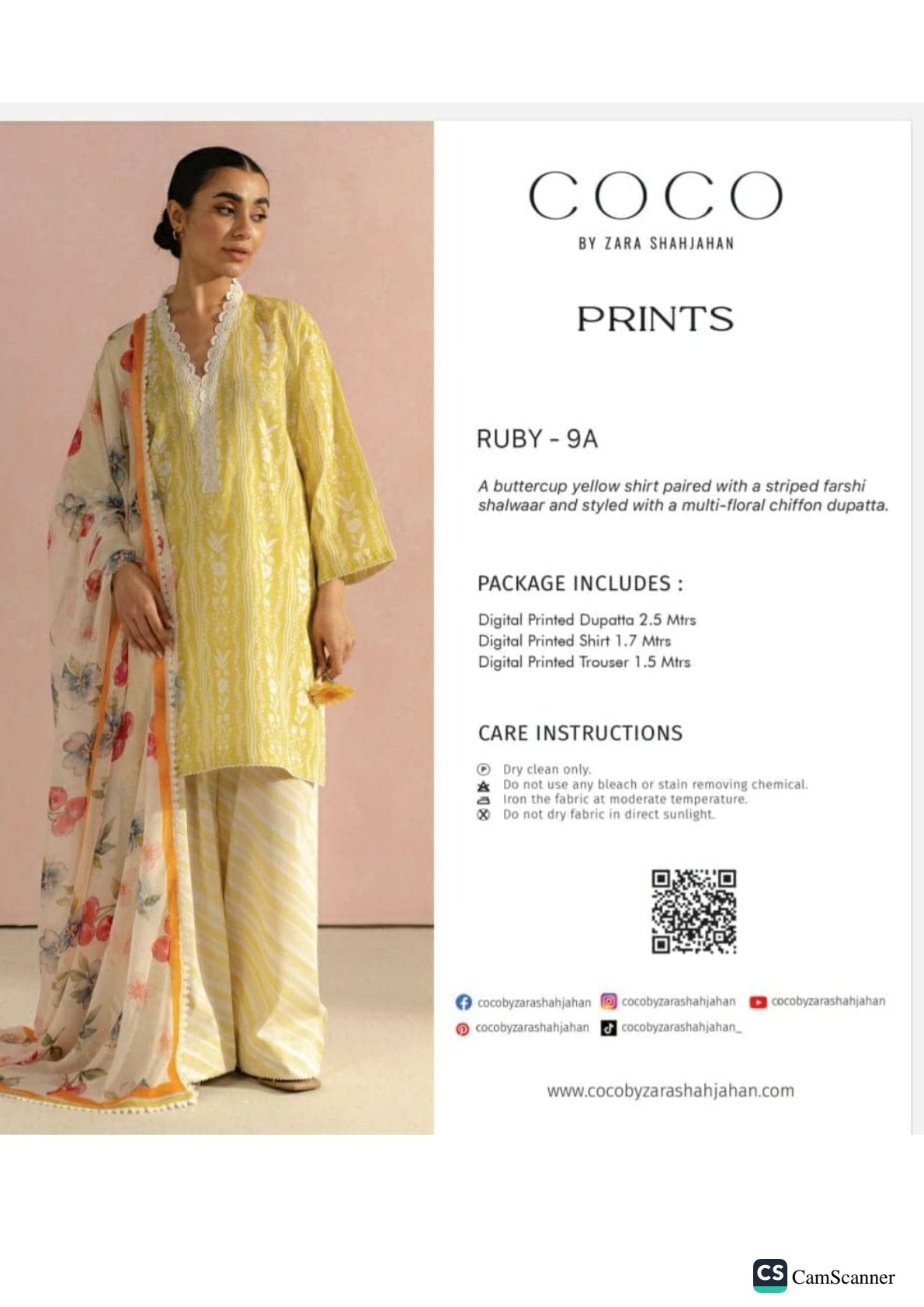 Coco print by Zara Shahjahan Lawn 3pc | Printed