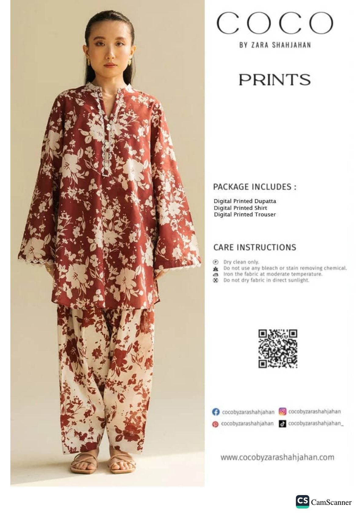 Coco print by Zara Shahjahan Lawn 3pc | Printed