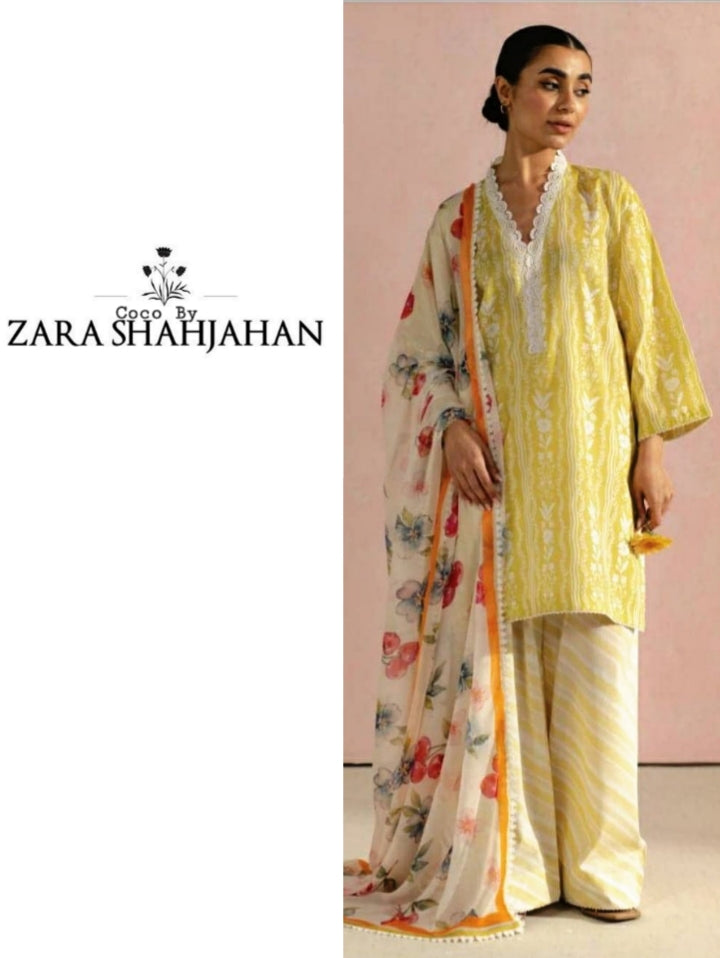 Zara Shahjahan Printed Lawn 3pc