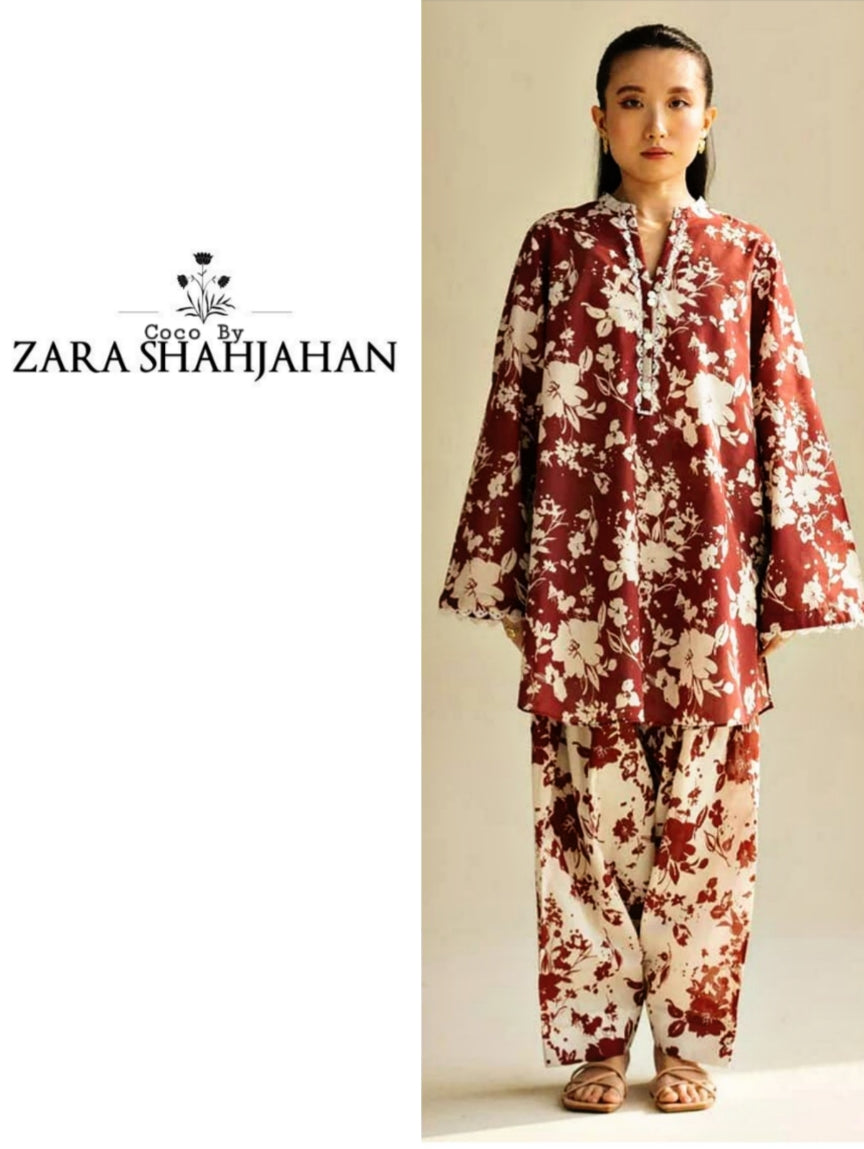 Zara Shahjahan Printed Lawn 3pc