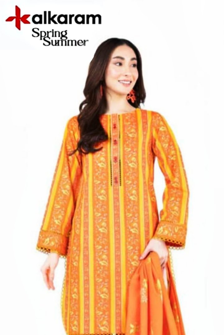 Alkaram Premium Printed Lawn 3pc
