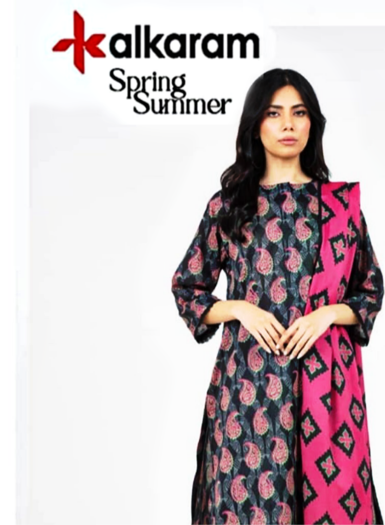 Alkaram Premium Printed Lawn 3pc
