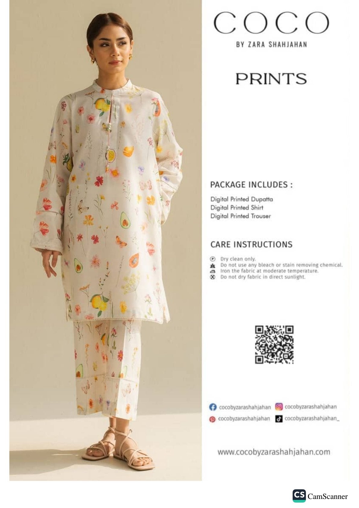Coco print by Zara Shahjahan Lawn 3pc | Printed