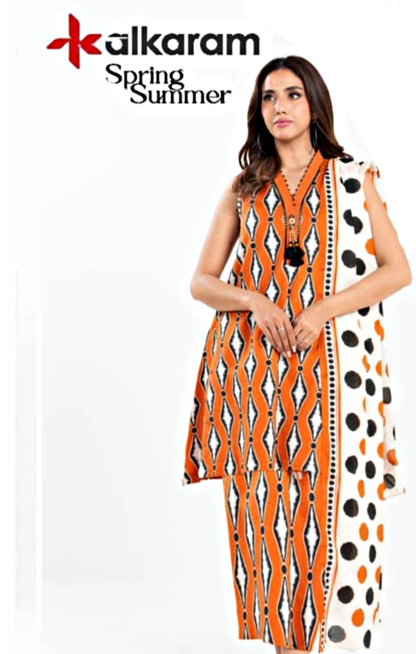 Alkaram Premium Printed Lawn 3pc
