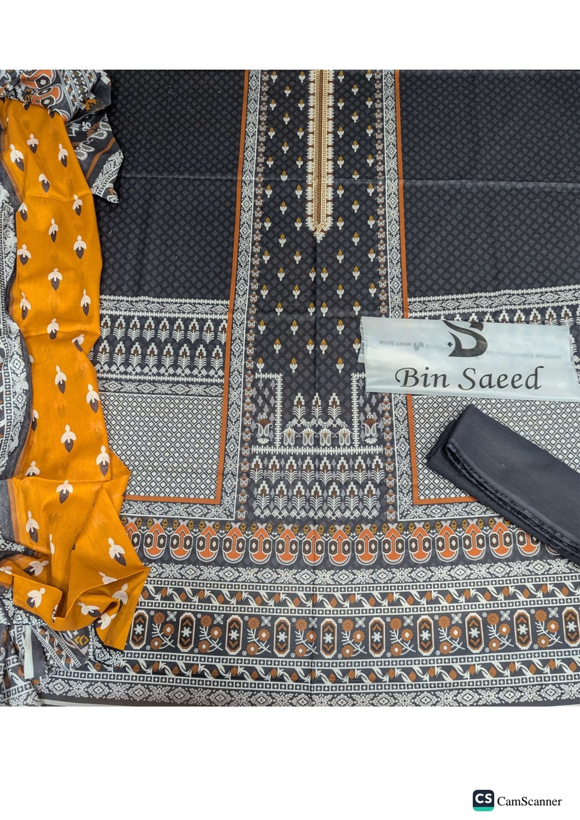 BIN SAEED BRAND (LAWN) 3 piece (2025)