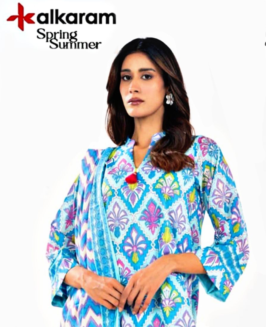 Alkaram Premium Printed Lawn 3pc