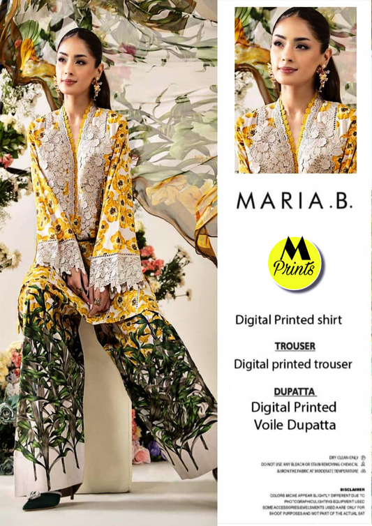 M PRINTS LAWN 3PC BY MARIA B