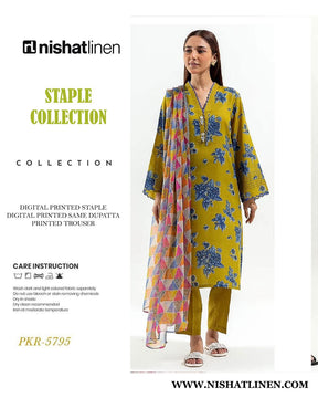 NIAHAT DIGITAL PRINTED LINEN 3PC