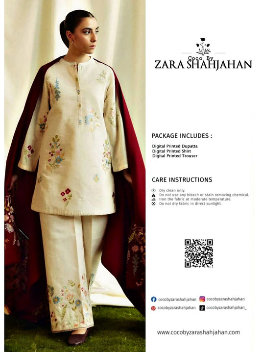 Zara Shahjahan Printed Lawn 3pc