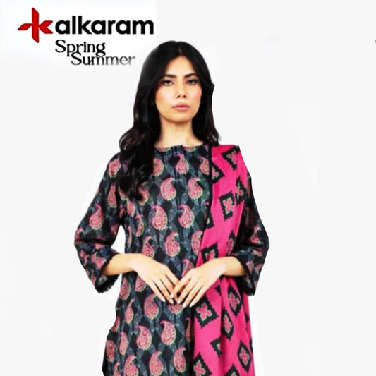 Alkaram Premium Printed Lawn 3pc