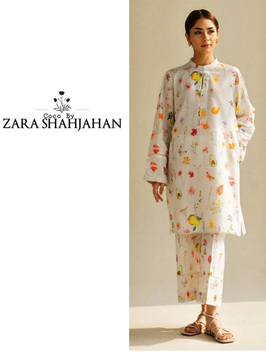 Zara Shahjahan Printed Lawn 3pc