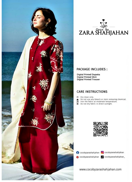 Zara Shahjahan Printed Lawn 3pc