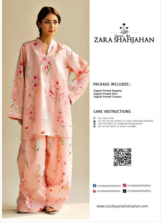 Zara Shahjahan Printed Lawn 3pc