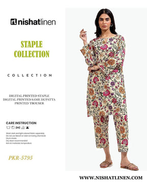 NIAHAT DIGITAL PRINTED LINEN 3PC