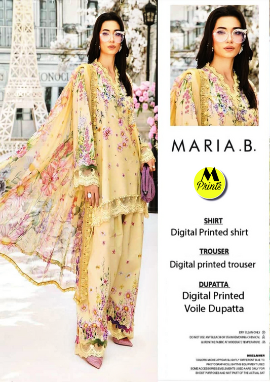 M PRINTS LAWN 3PC BY MARIA B