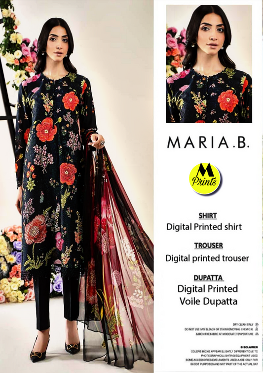 M PRINTS LAWN 3PC BY MARIA B