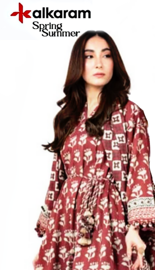 Alkaram Premium Printed Lawn 3pc