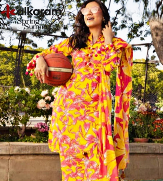 Alkaram Premium Printed Lawn 3pc